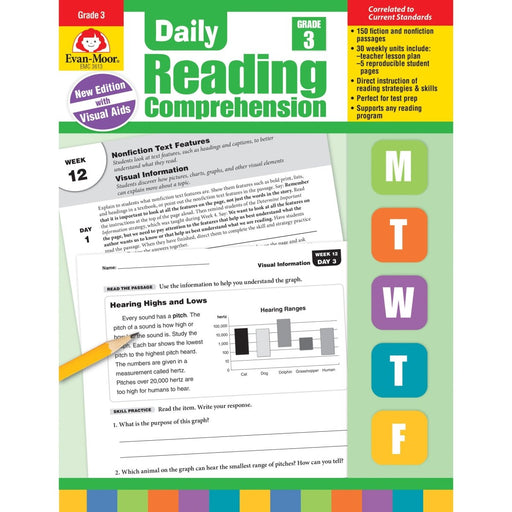 Daily Reading Comprehension, Grade 3 - Kidsplace.store