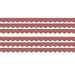 Deep Rose Scalloped Border Trim, 35 Feet Per Pack, 6 Packs - Kidsplace.store