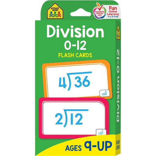 Division 0-12 Flash Cards, 6 Packs - Kidsplace.store