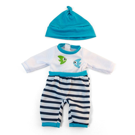 Doll Clothes, Fits 12-5/8" Dolls, Cold Weather Turquoise Pajamas - Kidsplace.store