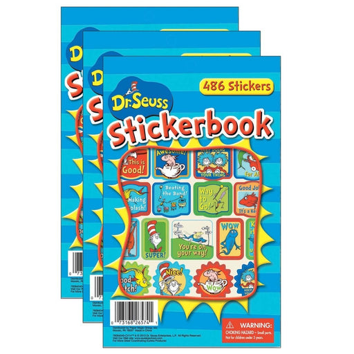 Dr. Seuss™ Awesome Sticker Book, 486 Stickers Per Pack, Pack of 3 - Kidsplace.store