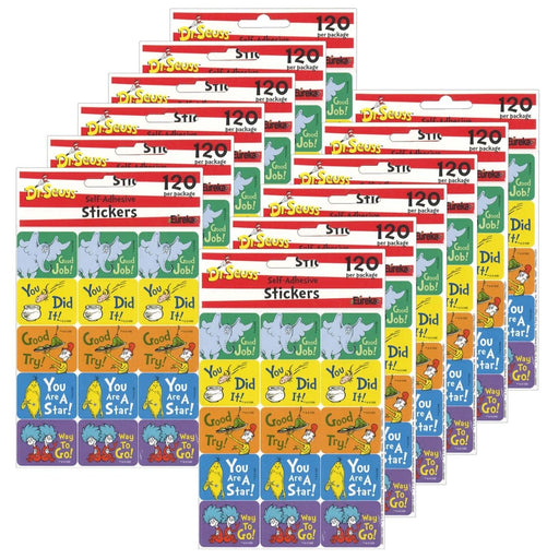 Dr. Seuss™ Success Stickers, 120 Per Pack, 12 Packs - Kidsplace.store