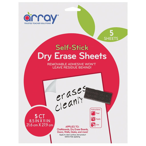 Dry Erase Sheets, 8.5" x 11" Plain, Pack of 5 - Kidsplace.store