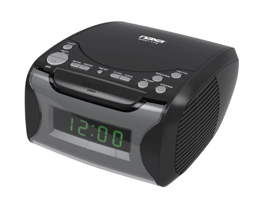 Dual Alarm Clock Radio with CD Player and USB Charge Port - Kidsplace.store