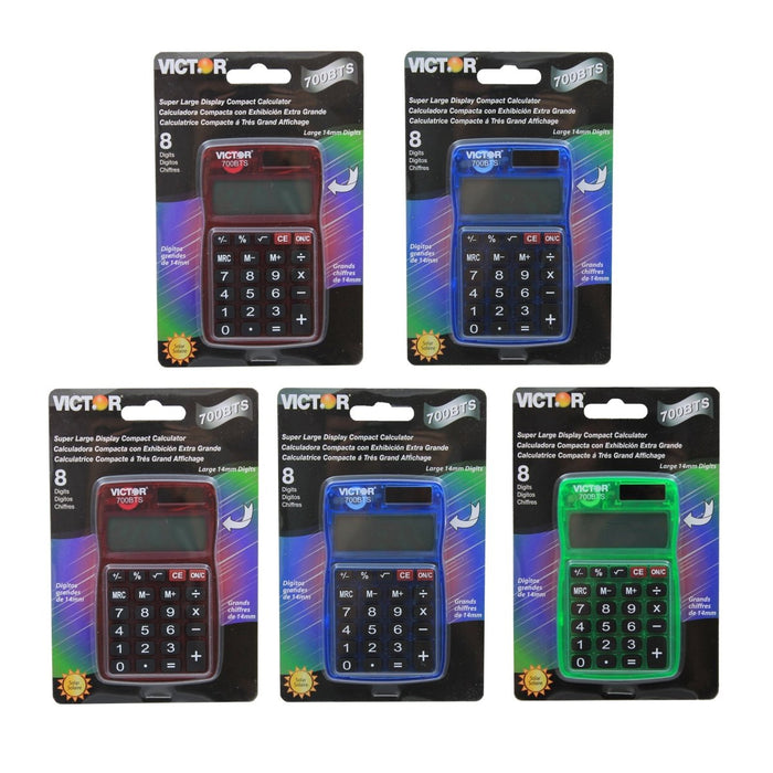 Dual Power Pocket Calculator, Pack of 5 - Kidsplace.store