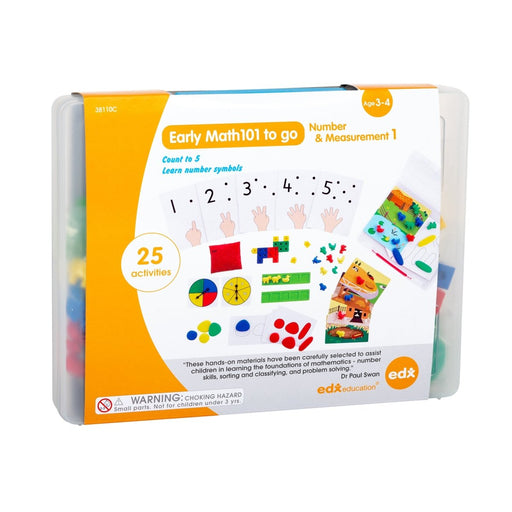Early Math101 to go - Ages 3 - 4 - Number & Measurement - In Home Learning Kit for Kids - Homeschool Math Resources with 25+ Guided Activities - Kidsplace.store
