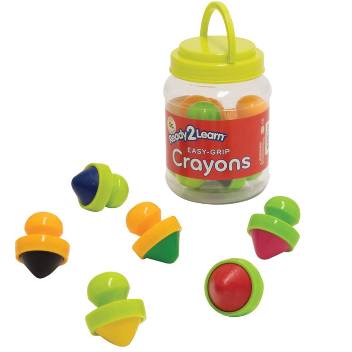 Easy Grip Crayons - 6 Per Set - 2 Sets - Kidsplace.store