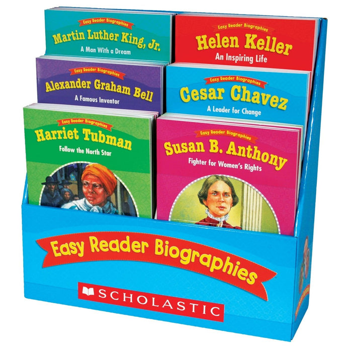 Easy Reader Biographies Book Set, 60 Books, 5 Copies of 12 Biographies - Kidsplace.store