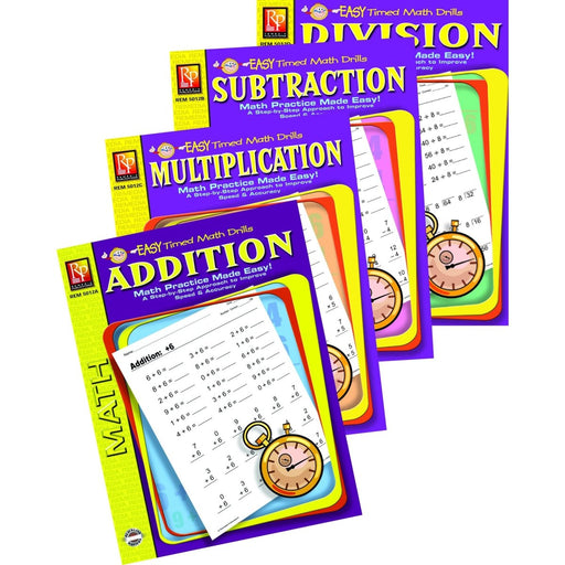 Easy Timed Math Drills: 4 Book Set - Kidsplace.store