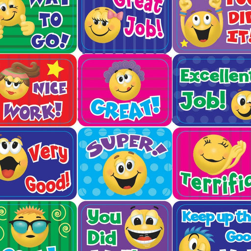 Emoticons Success Stickers, 120 Per Pack, 12 Packs - Kidsplace.store