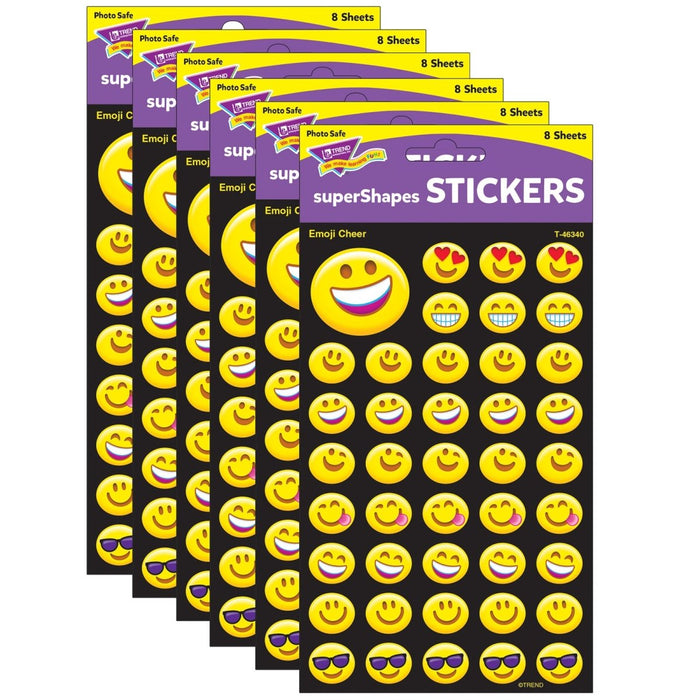 Emotion Icon Cheer superShapes Stickers - Large, 336 Per Pack, 6 Packs - Kidsplace.store