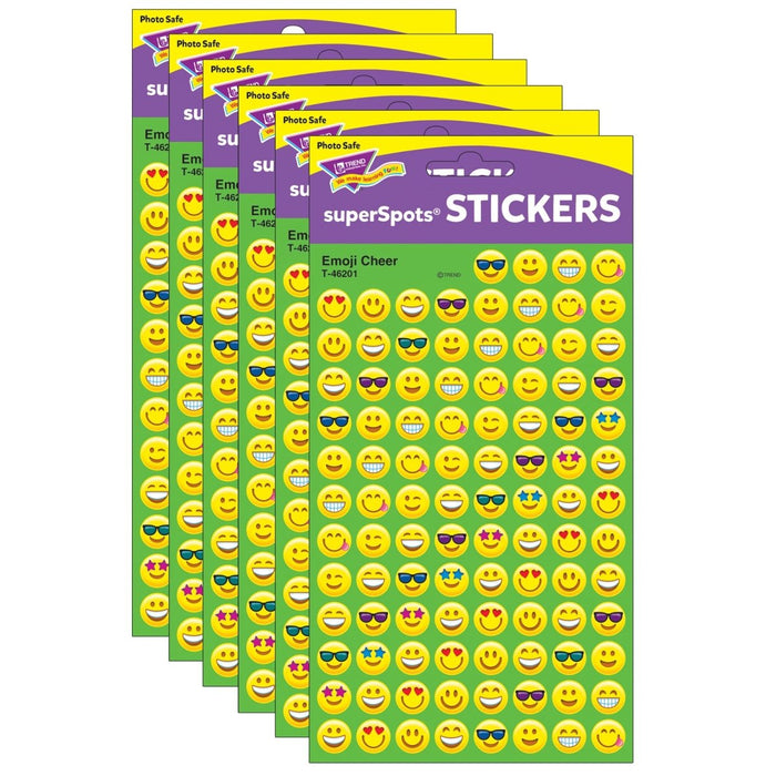Emotion Icon Cheer superSpots® Stickers, 800 Per Pack, 6 Packs - Kidsplace.store