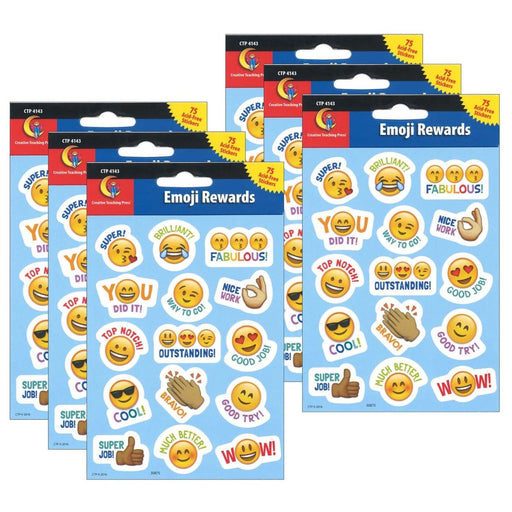 Emotion Icon Fun Reward Stickers, 75 Per Pack, 6 Packs - Kidsplace.store