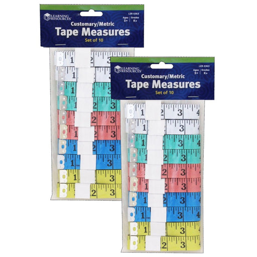 English/Metric Tape Measures, 10 Per Pack, 2 Packs - Kidsplace.store