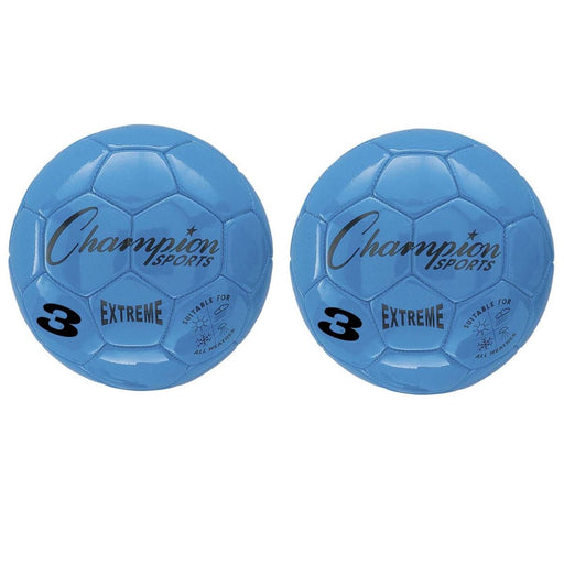 Extreme Soccer Ball, Size 3, Blue, Pack of 2 - Kidsplace.store