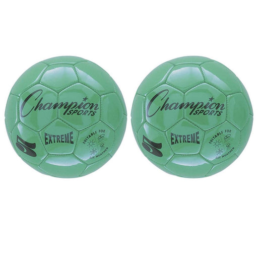 Extreme Soccer Ball, Size 5, Green, Pack of 2 - Kidsplace.store