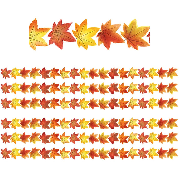 Fall Leaves Die - Cut Border Trim, 35 Feet Per Pack, 6 Packs - Kidsplace.store