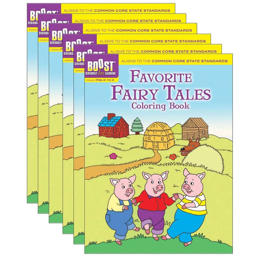 Favorite Fairy Tales Coloring Book, Pack of 6 - Kidsplace.store