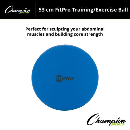 FitPro Training & Exercise Ball, 53cm, Blue - Kidsplace.store