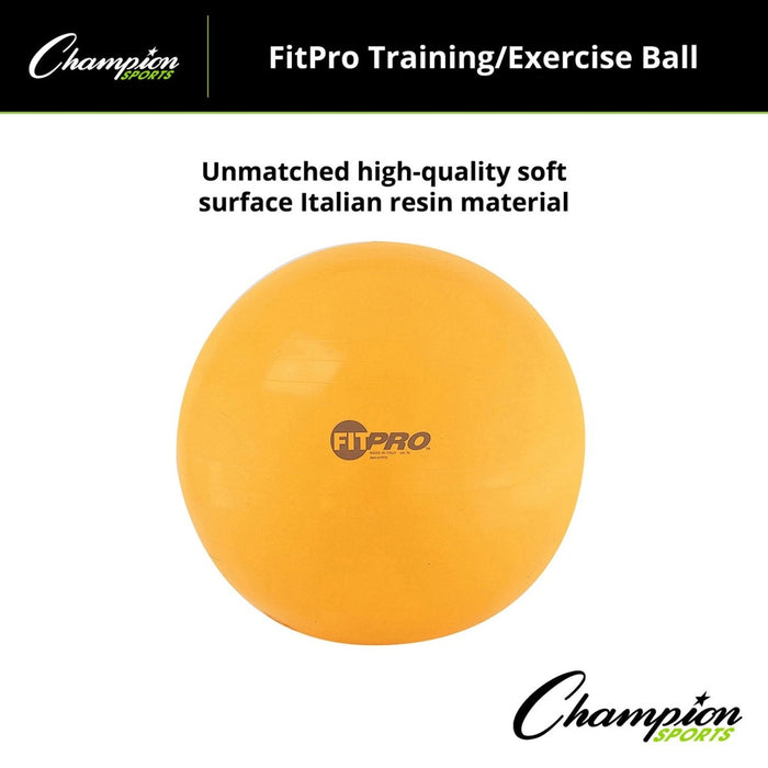 Fitpro Training & Exercise Ball, 75 cm, Yellow - Kidsplace.store