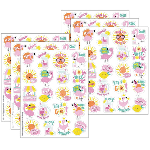 Flamingo Strawberry Lemonade Scented Stickers, 80 Per Pack, 6 Packs - Kidsplace.store