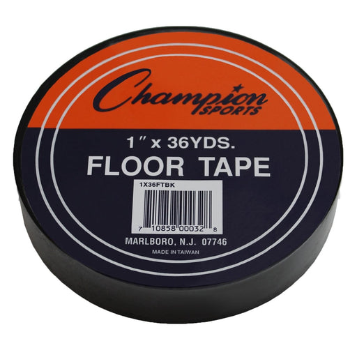 Floor Marking Tape, 1" x 36 yd, Black, 6 Rolls - Kidsplace.store