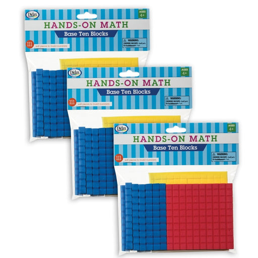 Foam Base Ten Blocks, 111 Per Pack, 3 Packs - Kidsplace.store