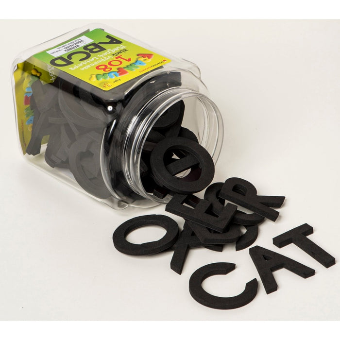 Foam Fun!™ Uppercase Black Magnetic Letters, 108 Pieces - Kidsplace.store
