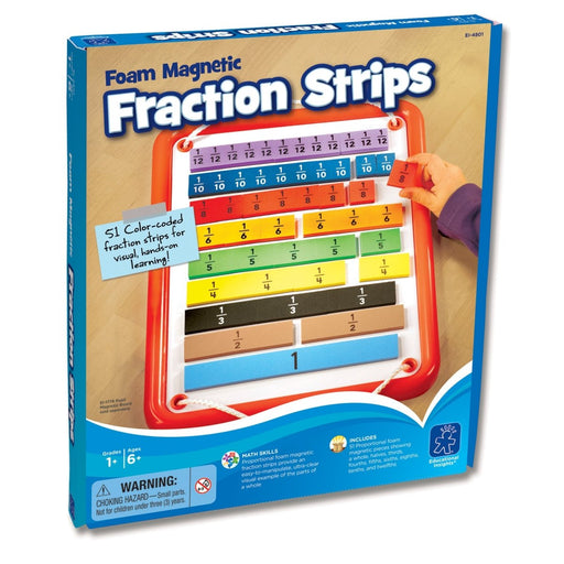 Foam Magnetic Fraction Strips, 51 Pieces - Kidsplace.store