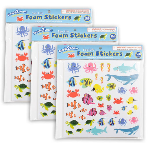 Foam Stickers, Sea Life, 168 Per Pack, 3 Packs - Kidsplace.store