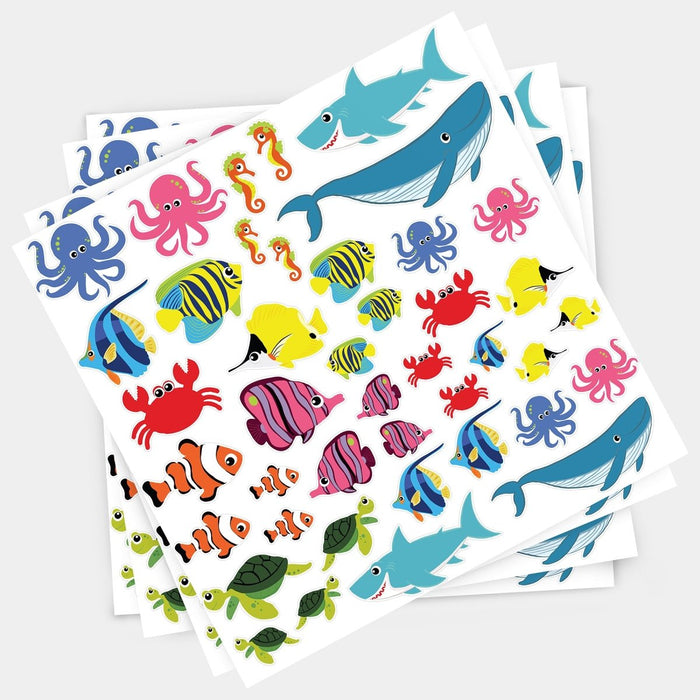 Foam Stickers, Sea Life, 168 Per Pack, 3 Packs - Kidsplace.store