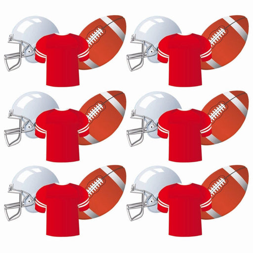 Football Assorted Cut Outs, 36 Per Pack, 6 Packs - Kidsplace.store