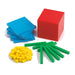 Four Color Plastic Base Ten Set - 121 Pieces - Kidsplace.store