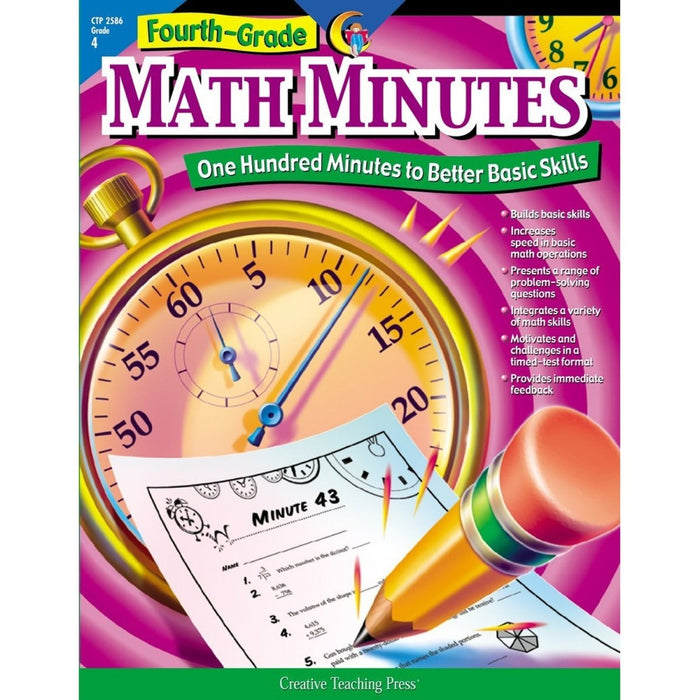 Fourth - Grade Math Minutes Book - Kidsplace.store