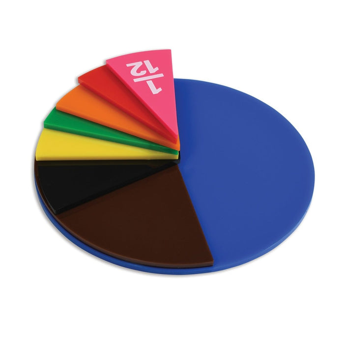 Fraction Circles - 9 Values & Colors - 51 Per Set - 3 Sets - Kidsplace.store