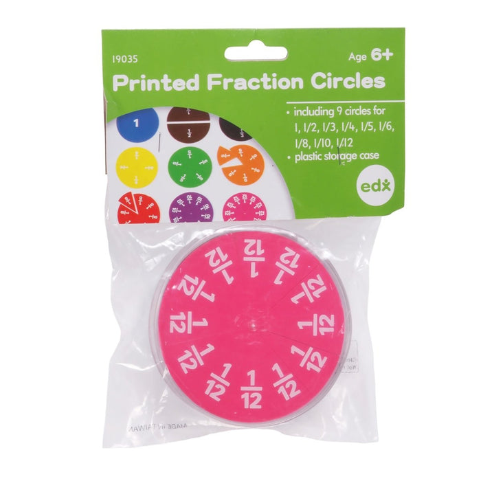 Fraction Circles - 9 Values & Colors - 51 Per Set - 3 Sets - Kidsplace.store