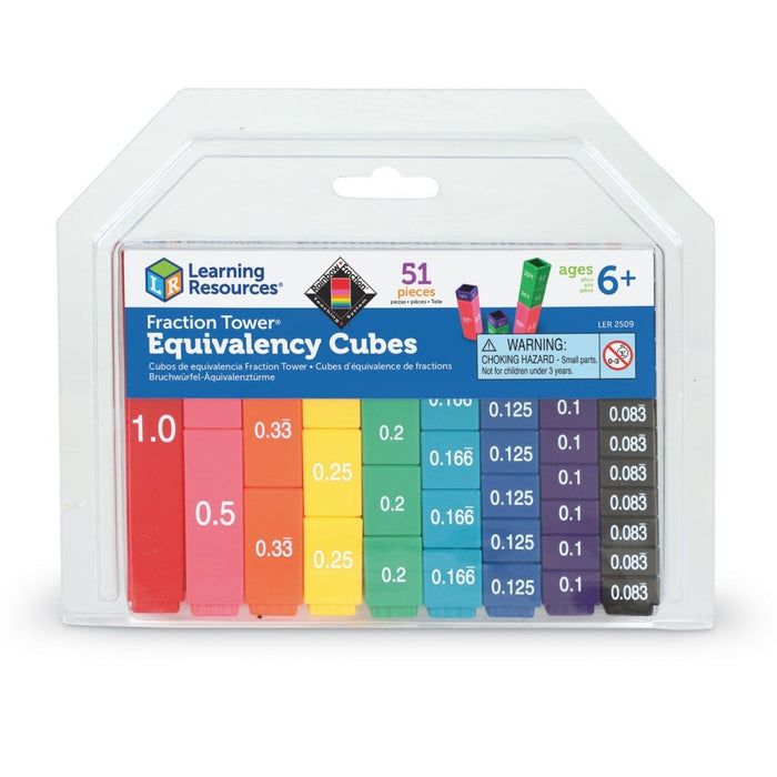 Fraction Tower® Equivalency Cube Set, Set of 51 - Kidsplace.store