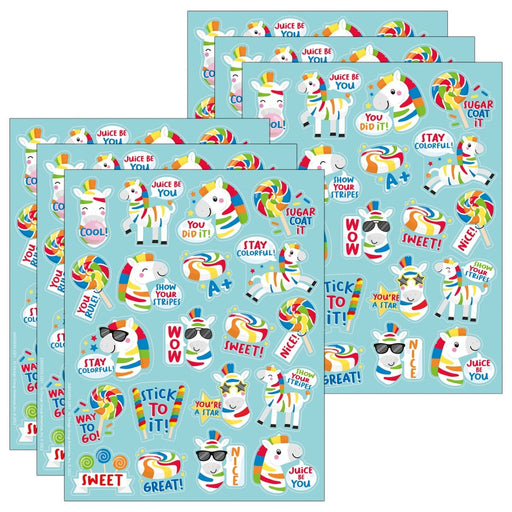 Fruit Zebras Fruit Punch Scented Stickers, 80 Per Pack, 6 Packs - Kidsplace.store