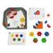 FunPlay Pattern Blocks - Set of 60 Wooden Math Manipulatives + 50 Activities + Messy Tray - Kidsplace.store