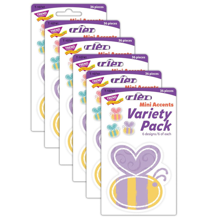 Garden Bees Mini Accents Variety Pack, 36 Per Pack, 6 Packs - Kidsplace.store