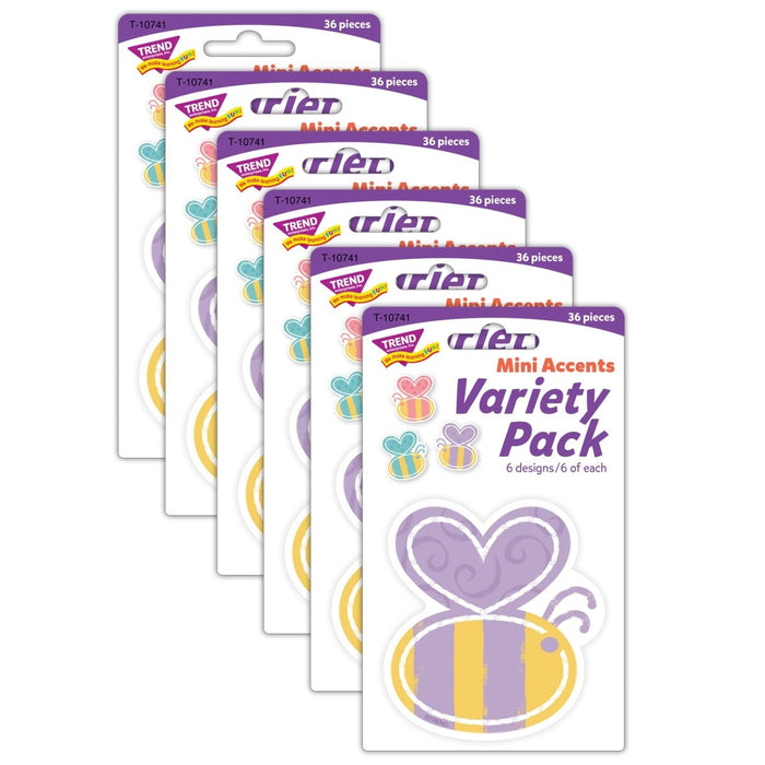 Garden Bees Mini Accents Variety Pack, 36 Per Pack, 6 Packs - Kidsplace.store