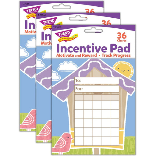 Garden Birdhouse Incentive Pad, 36 Sheets, Pack of 3 - Kidsplace.store