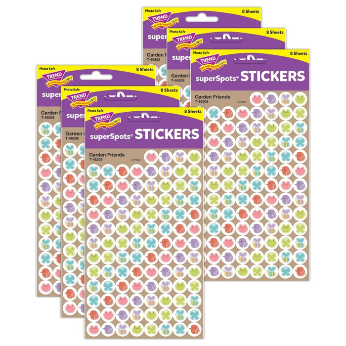 Garden Friends superSpots® Stickers, 800 Per Pack, 6 Packs - Kidsplace.store