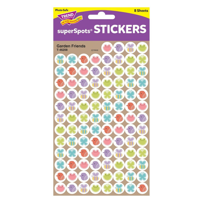 Garden Friends superSpots® Stickers, 800 Per Pack, 6 Packs - Kidsplace.store