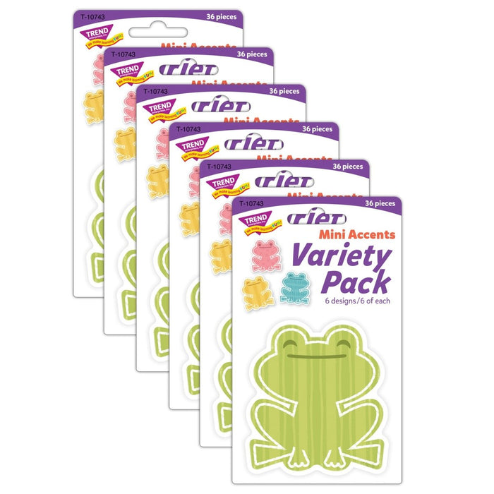 Garden Frogs Mini Accents Variety Pack, 36 Per Pack, 6 Packs - Kidsplace.store