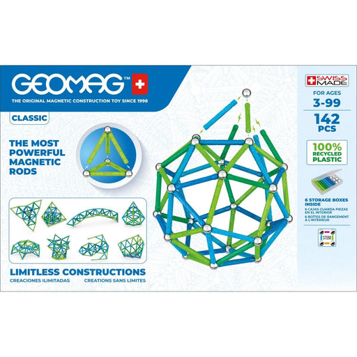 Geomag™ Green Line Color, 142 Pieces - Kidsplace.store