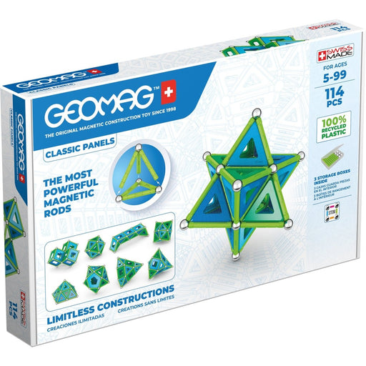 Geomag™ Green Line Panels, 114 Pieces - Kidsplace.store