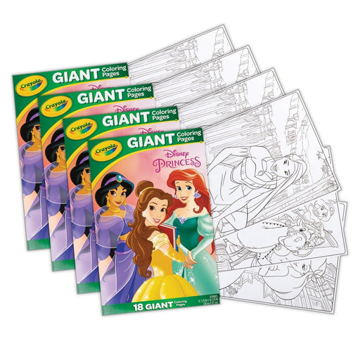 Giant Coloring Pages, 12" x 18", Princess, 18 Per Set, 4 Sets - Kidsplace.store