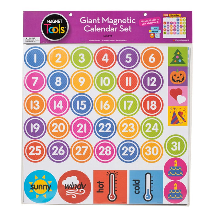 Giant Magnetic Calendar Set, 94 Pieces - Kidsplace.store
