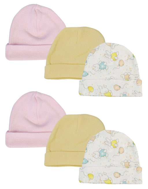 Girls Baby Caps (pack Of 6) Nc_0272 - Kidsplace.store